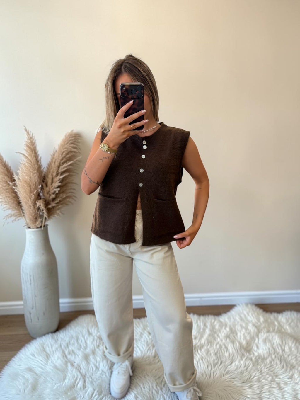 GILET MARRON GUILLIA