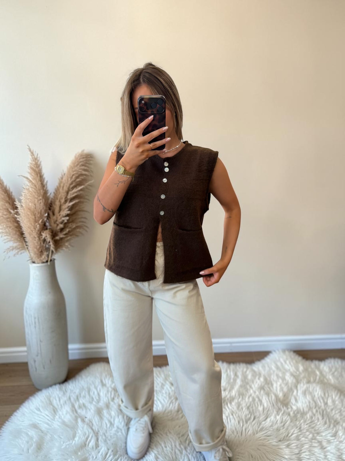 GILET MARRON GUILLIA