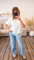 T-SHIRT BLANC DENTELLE