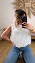 TOP EN COTON BLANC