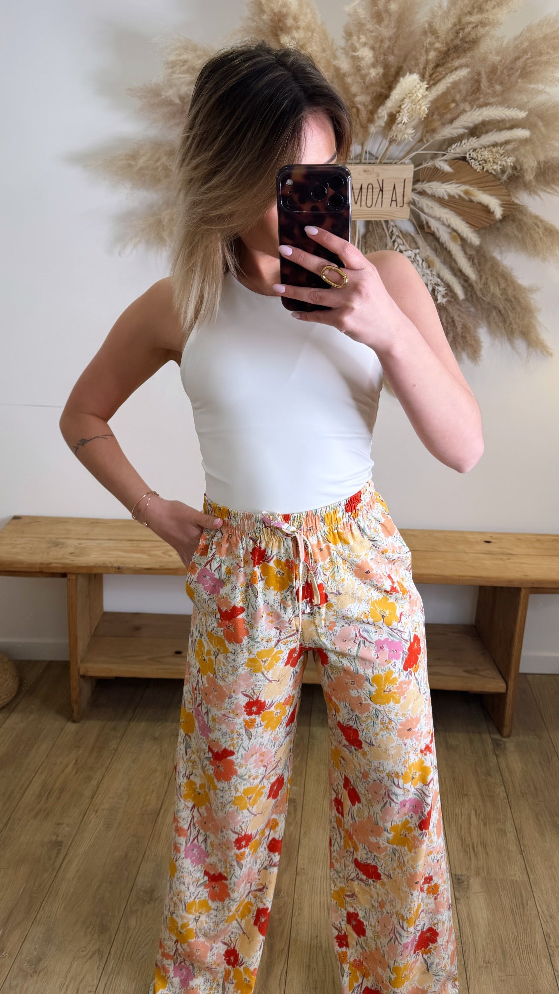 PANTALON FLEURI