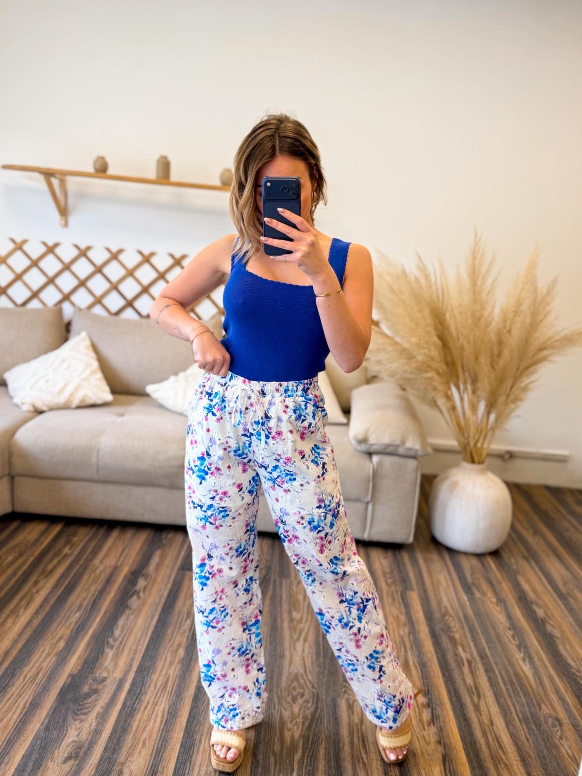 PANTALON FLEURS