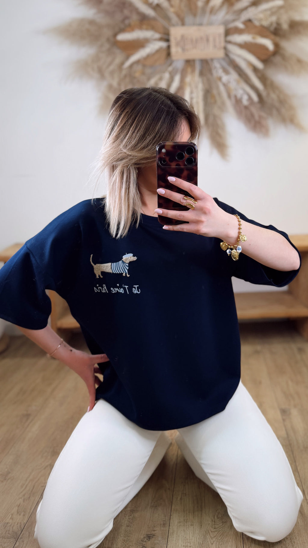 T-SHIRT JE T’AIME PARIS BLEU