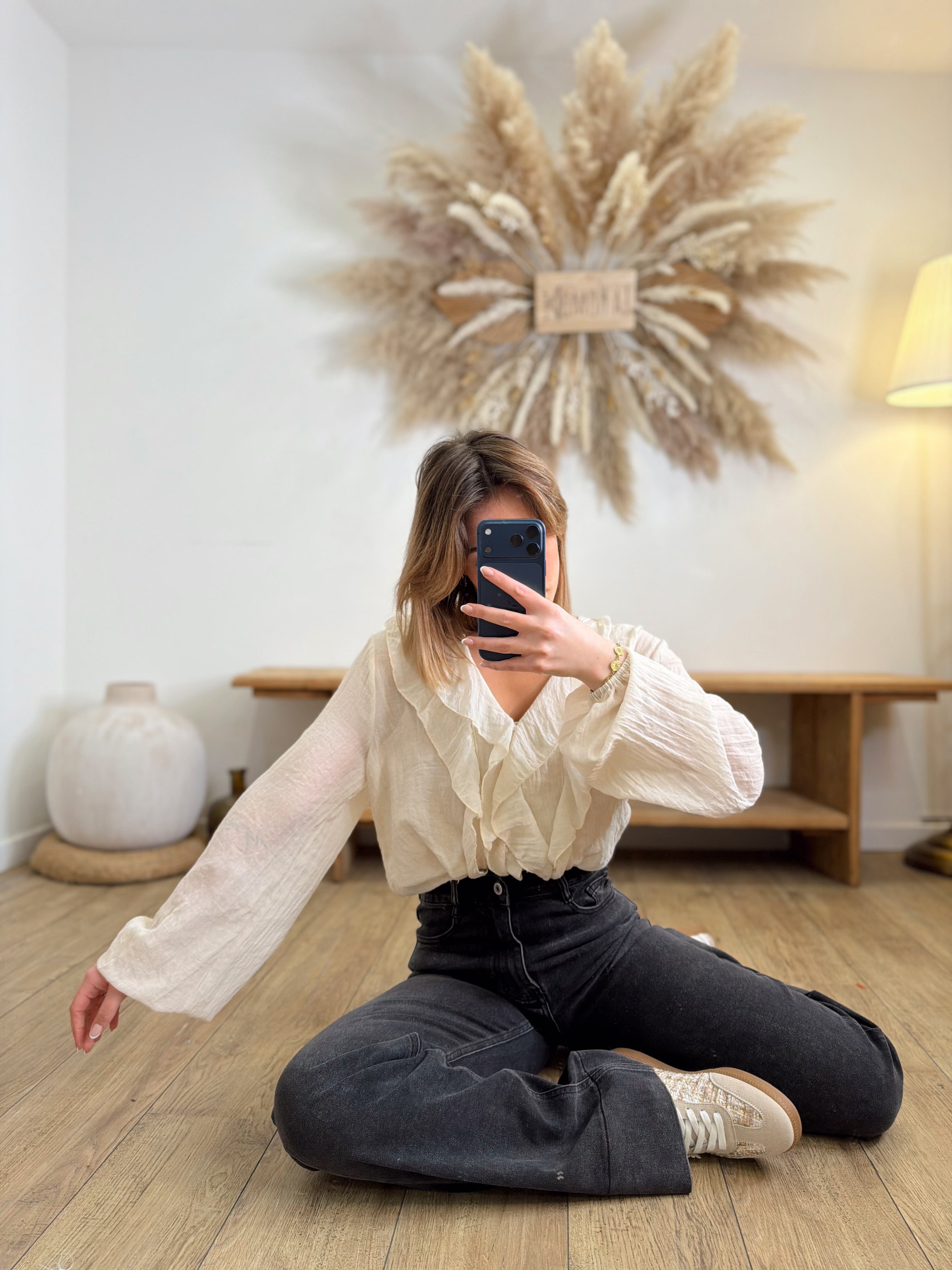 BLOUSE BEIGE BOHÈME