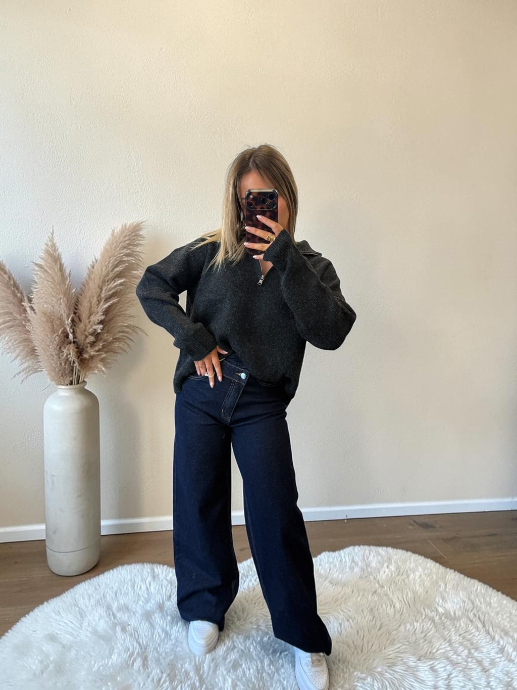 PULL GRIS PERLINE