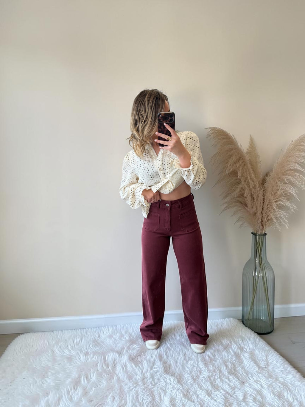 BLOUSE BORDEAUX BERTINA