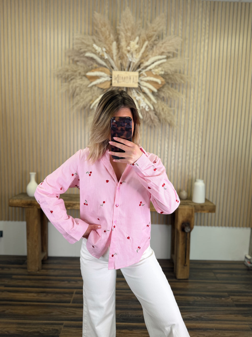 BLOUSE ROSE CERISE/COEUR