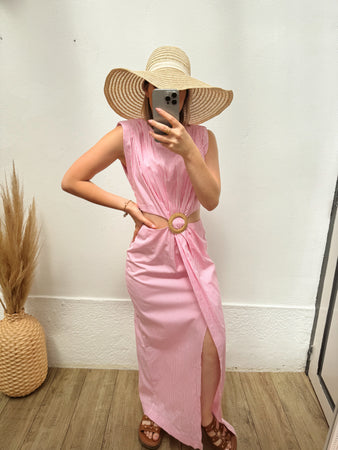 Robe CHLOÉ rayée rose