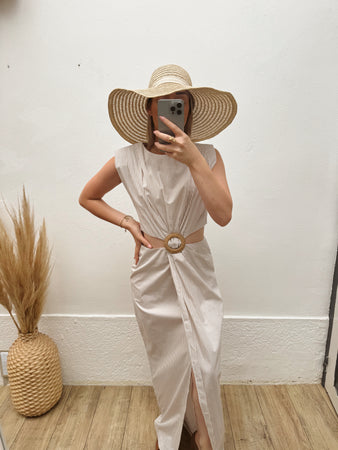 Robe CHLOÉ beige rayée
