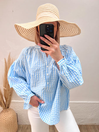 Blouse VICHY bleue