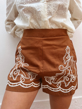 Short BOHÈME marron