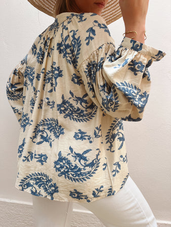 Blouse BOHÈME bleue