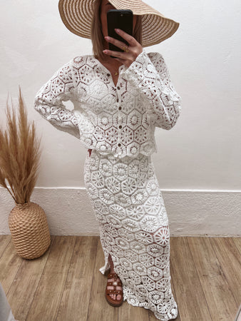 Jupe CROCHET blanche
