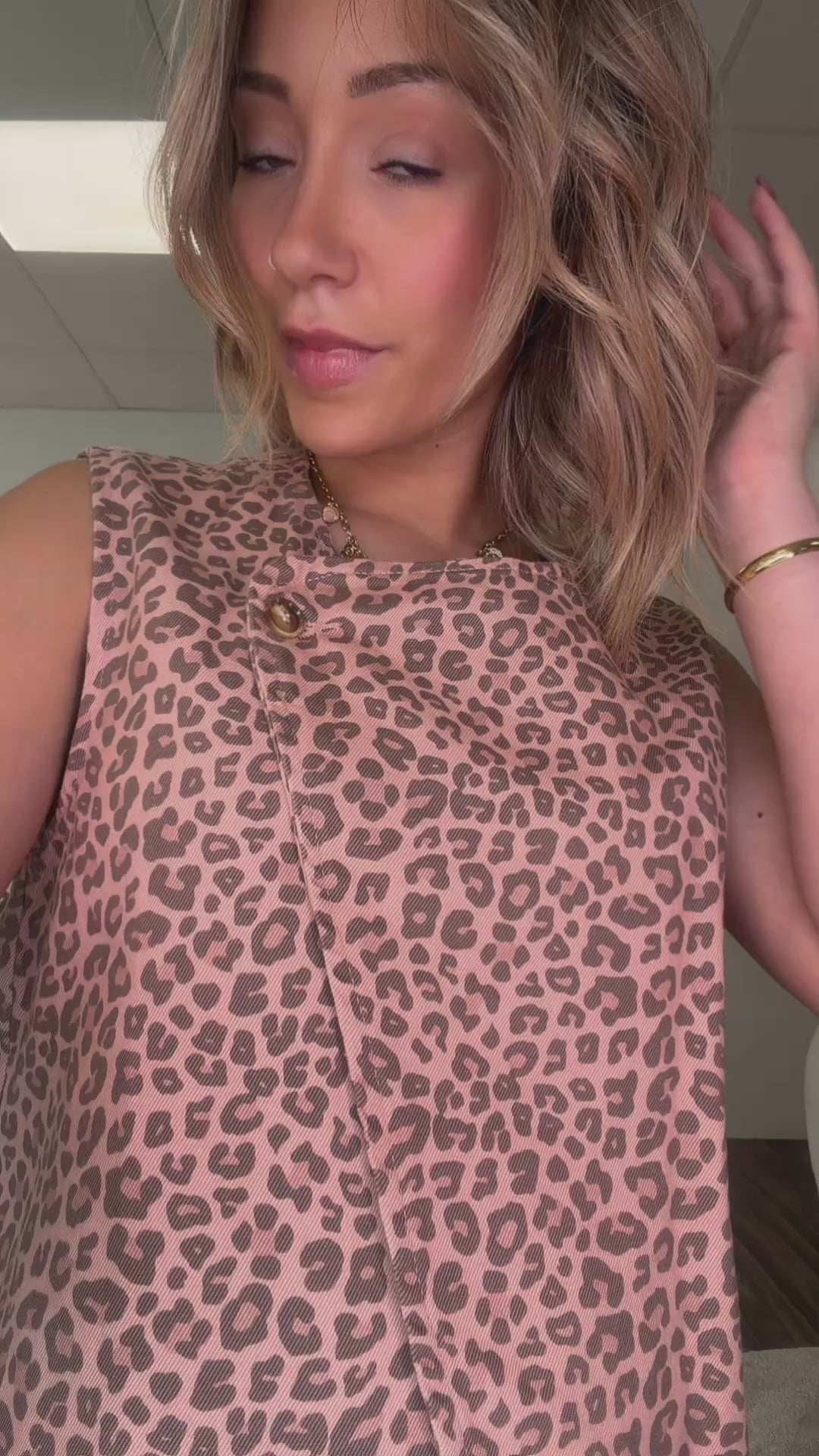 BLOUSE LÉOPARD ROSE